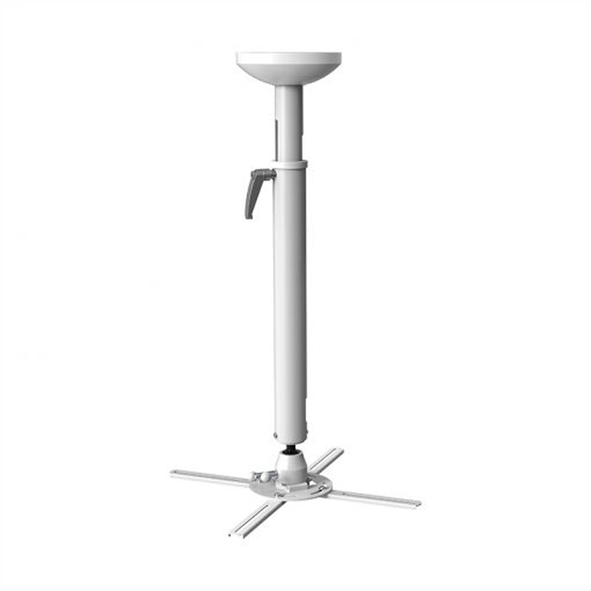 Hagor beamfix II – Beamer Deckenhalterung, H 67,0–90,0 cm, 10 kg, schwenk-/neigbar, 180° drehbar, silber