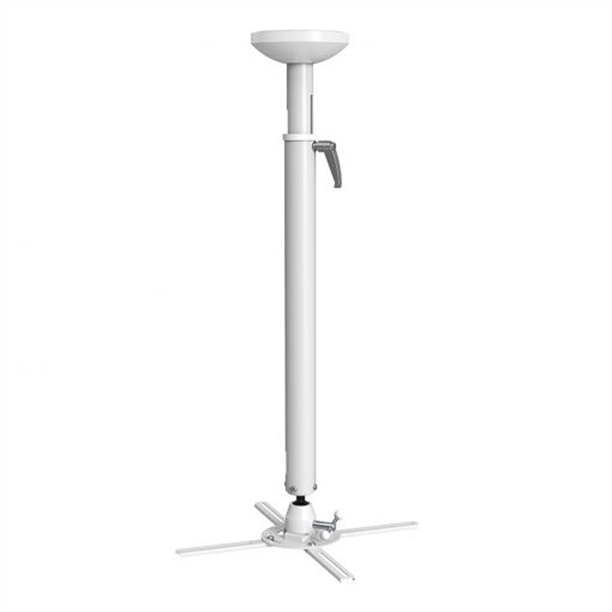 Hagor Beamfix II – Beamer Deckenhalterung, H 82–120 cm, 10 kg, schwenk-/neigbar, weiss