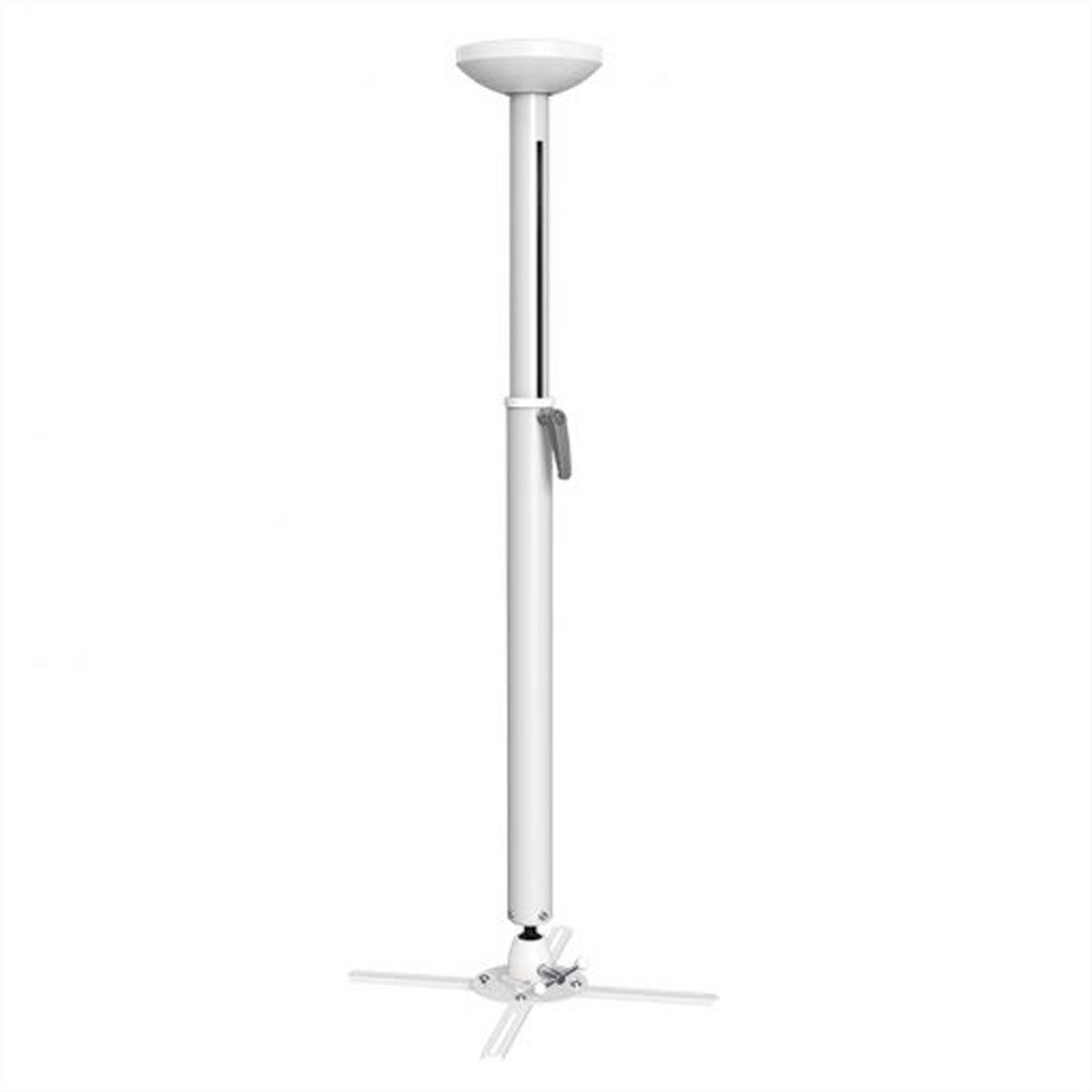 Hagor Beamfix II – Beamer Deckenhalterung, H 82–120 cm, 10 kg, schwenk-/neigbar, weiss