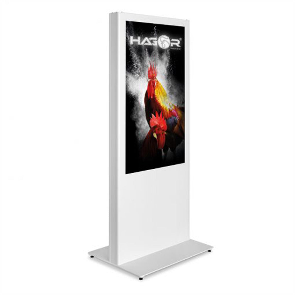 Hagor Digital-Signage-Stand für 42–46" Displays, VESA 200×200 bis 600×400 – abschliessbar – Metall, anthrazit