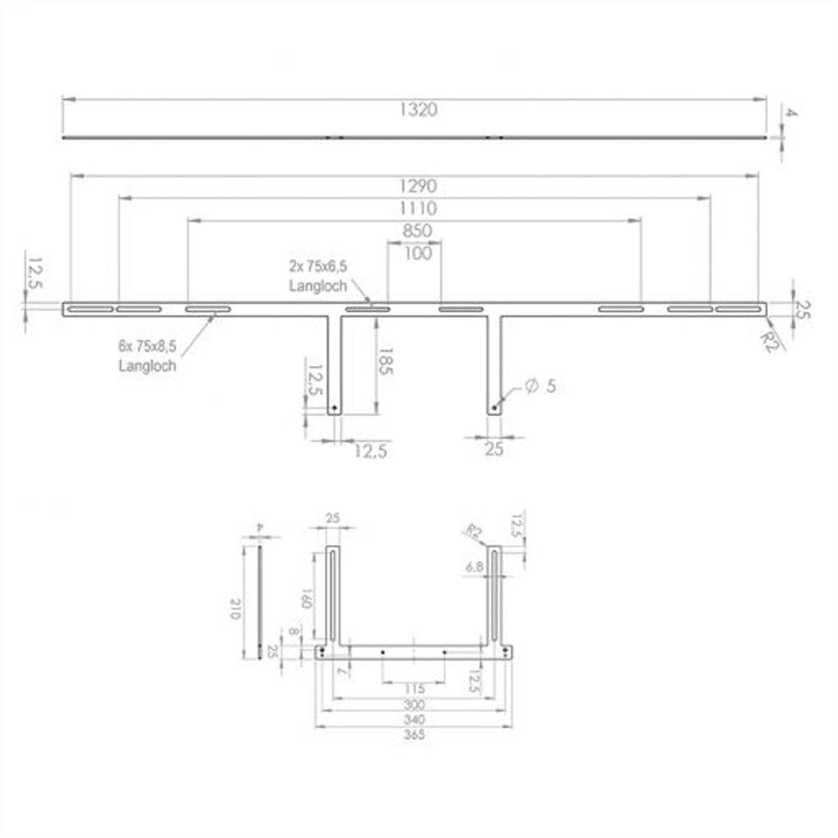 Hagor Room-Kit Adapter Dual – Adapter für Cisco Room-Kit (55", 65", 75"), VESA bis 800, Höhenverstellbar