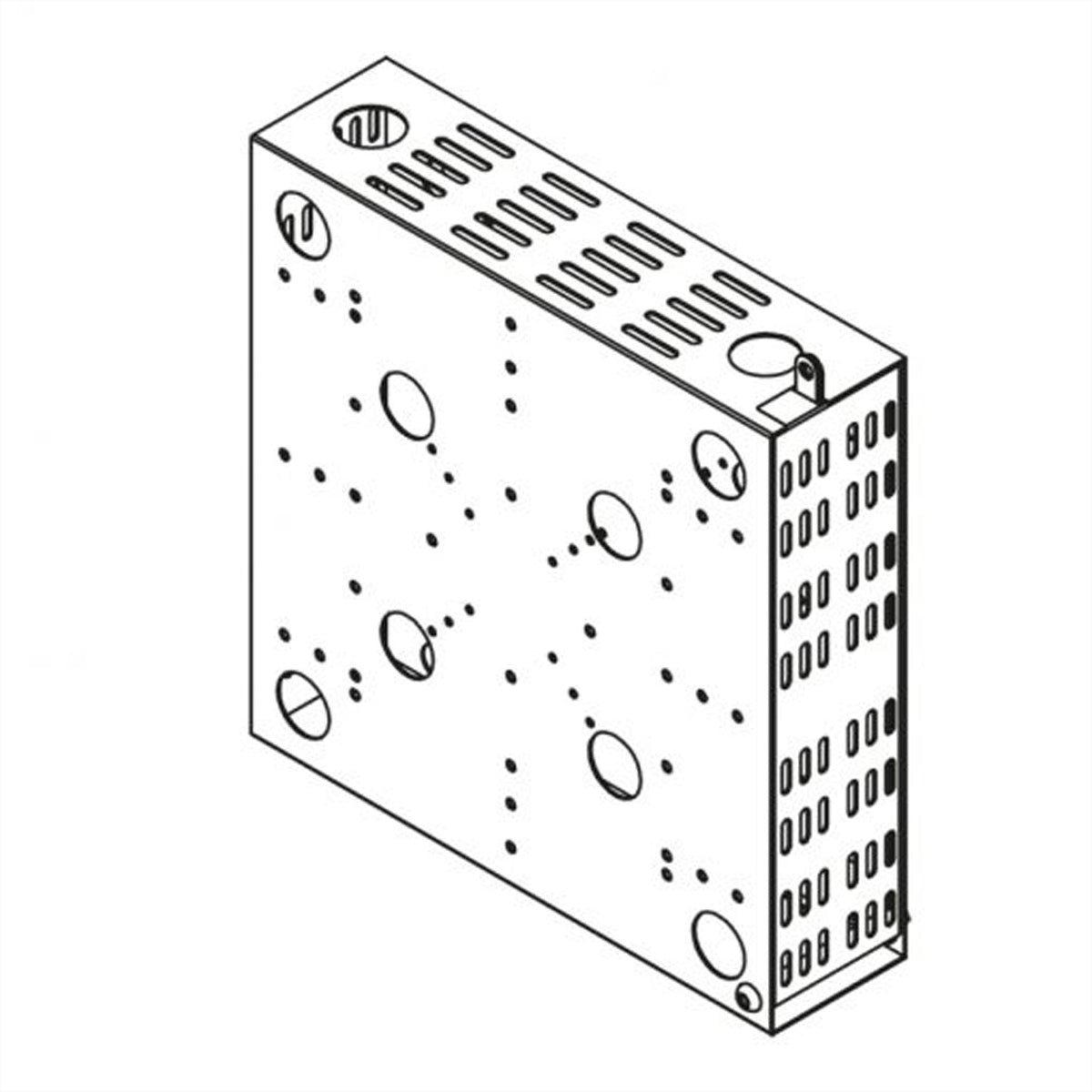 Hagor PC-Box, abschliessbar, 250×250×65 mm, VESA bis 200, 30 kg, für Hagor Decken-/Wandhalterungen, schwarz
