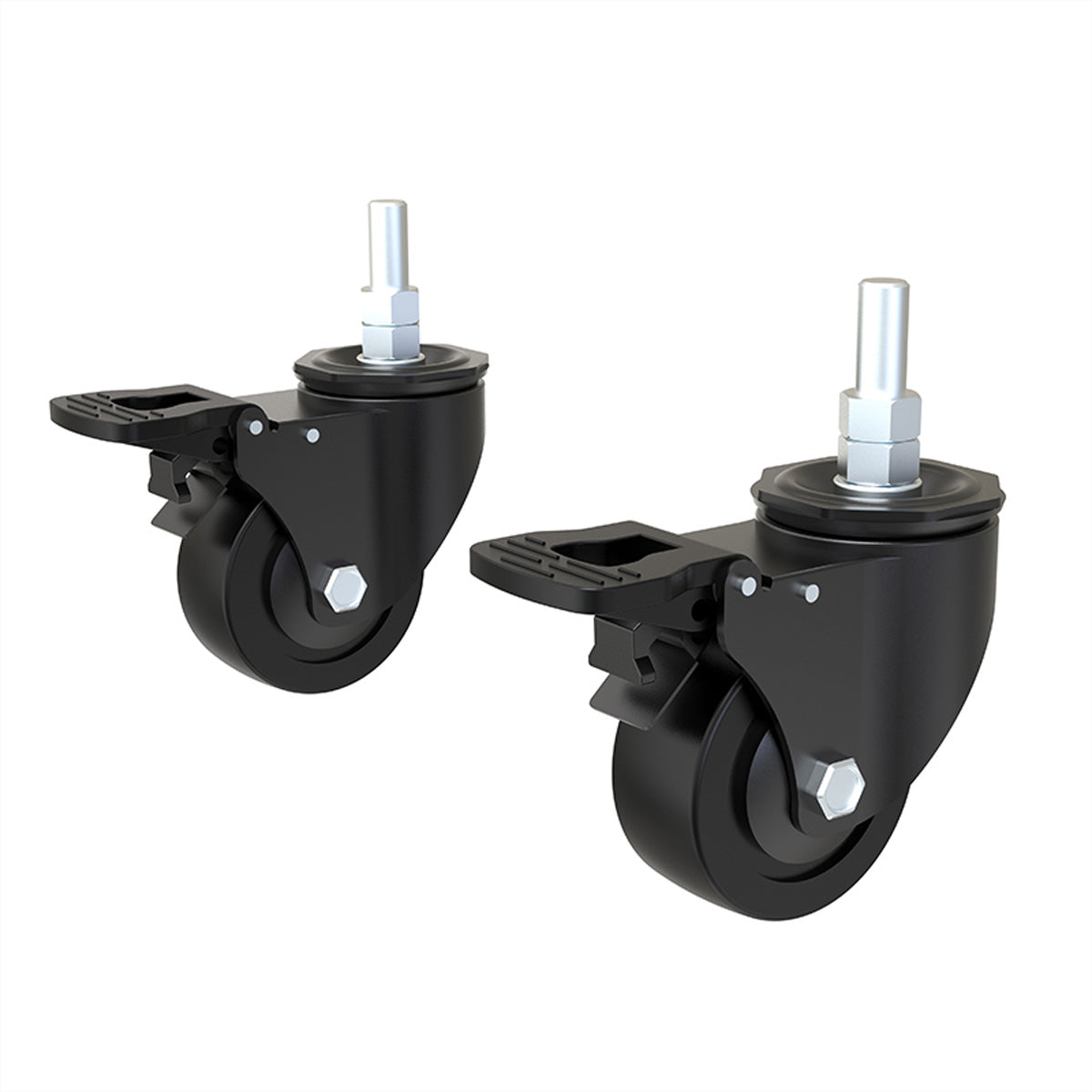 Hagor CPS – Rollen-Set (2er), mit Feststellmechanismus, für Stellfüsse 3203/3206, Schwarz