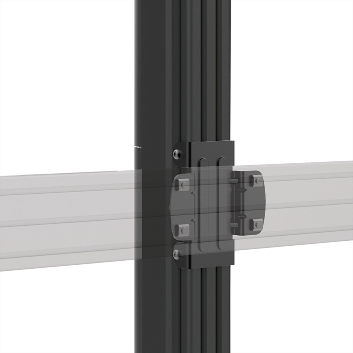 Hagor CPS – Schienenadapter für CPS-Alu Säulen (z. B. 3228/3232/3207), Schwarz