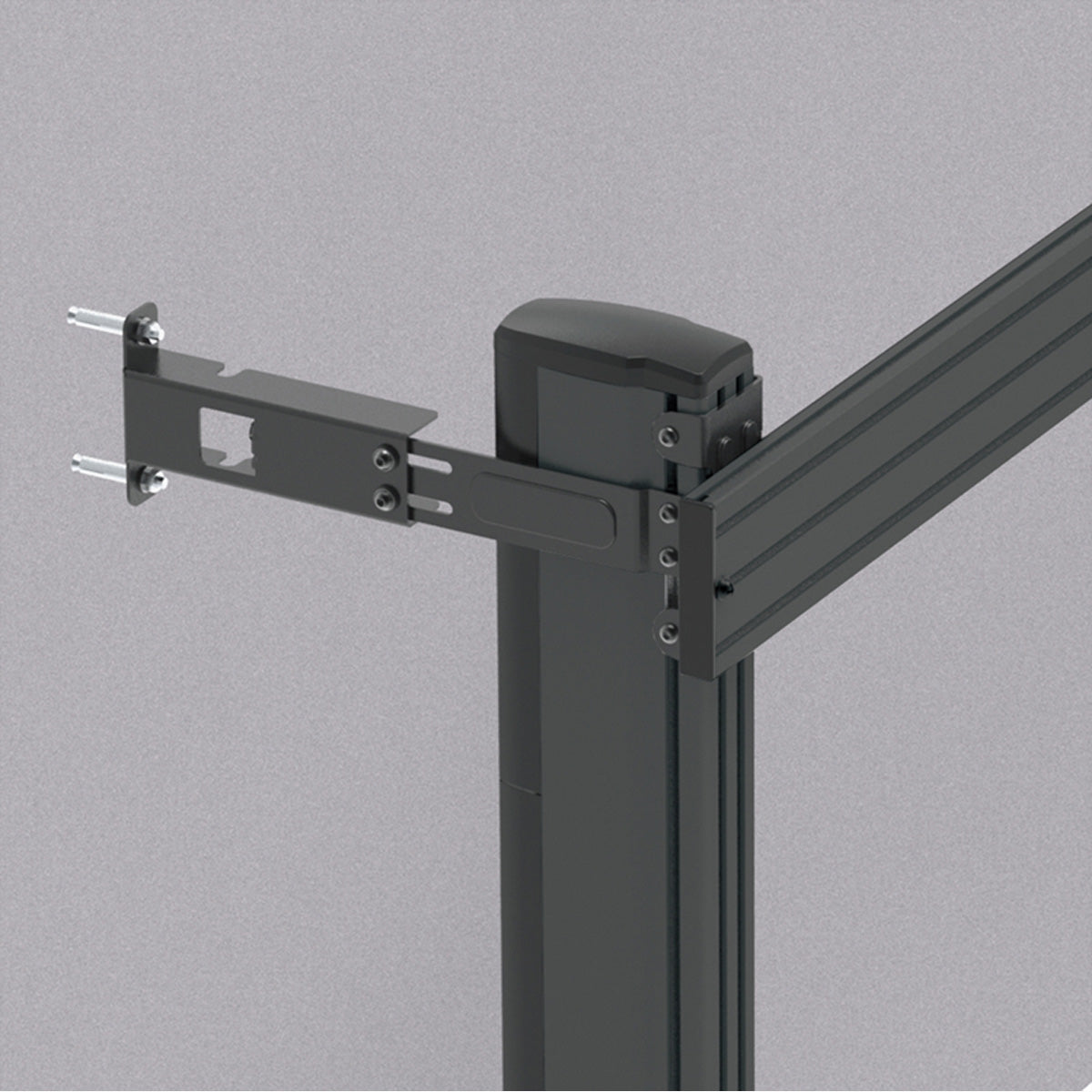 Hagor CPS – Schienenadapter für CPS-Alu Säulen (z. B. 3228/3232/3207), Schwarz