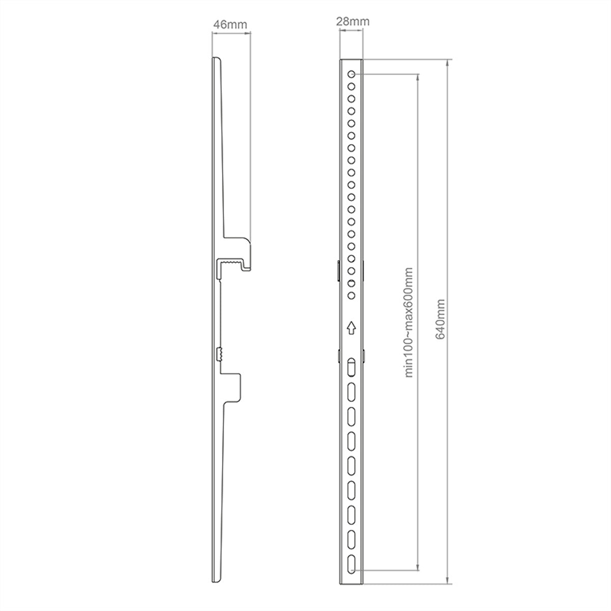 Hagor Spezialhalterung/Montageset – VESA 100×100–600×600 – 2er-Set, für CPS-Alu-Schienen – CPS