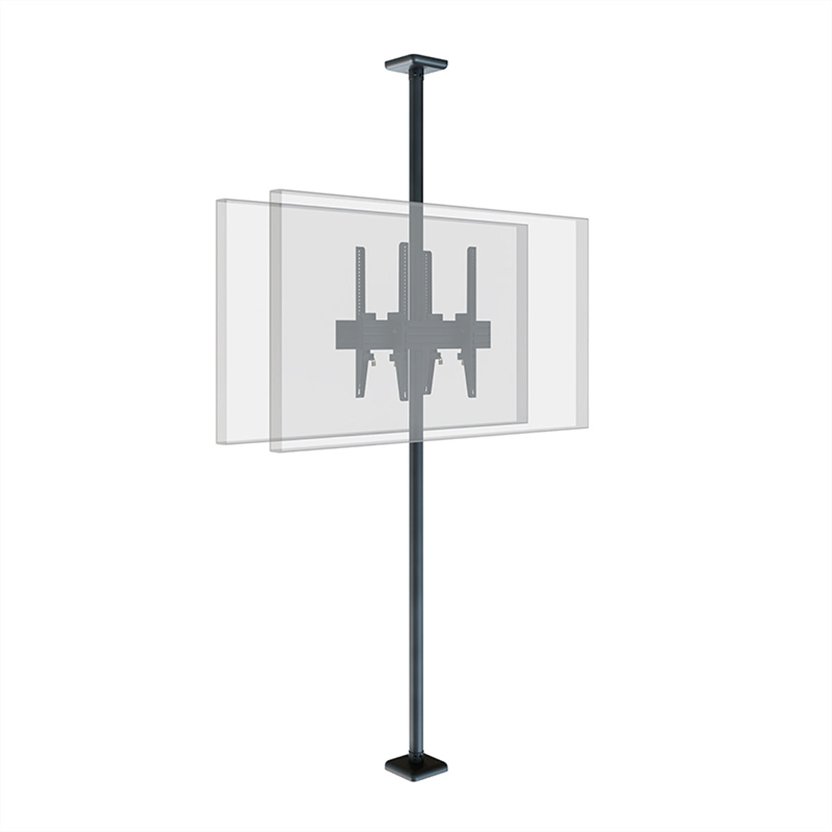 Hagor Deckenhalterung – Rücken an Rücken – 46–65″ – VESA 200×200–600×400 – bis 40 kg, Teleskopmast, für 2 Displays
