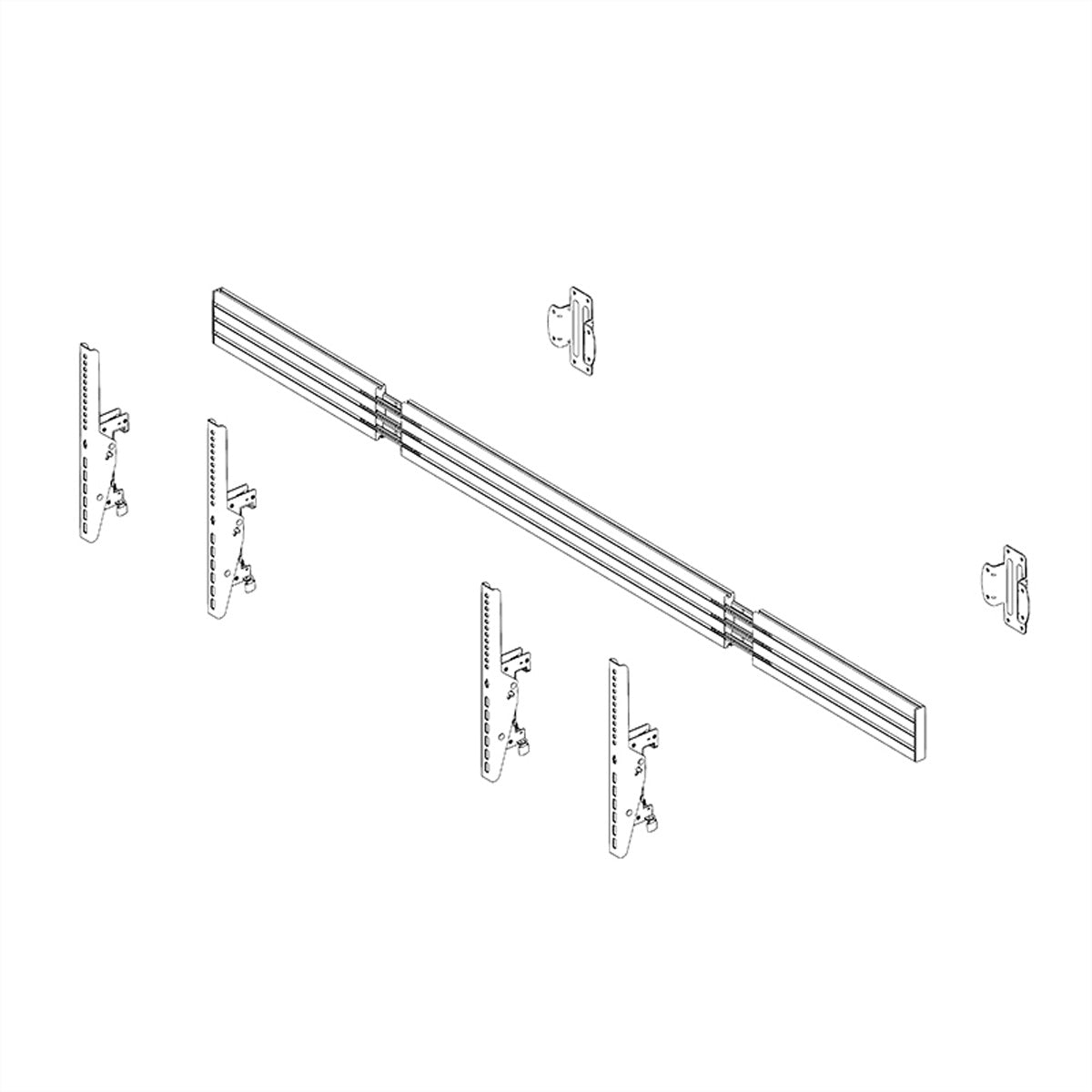Hagor Wandhalterung – neigbar – 46–65" – VESA 200×200–600×400 – bis 50 kg, für 2 Displays – CPS W2L