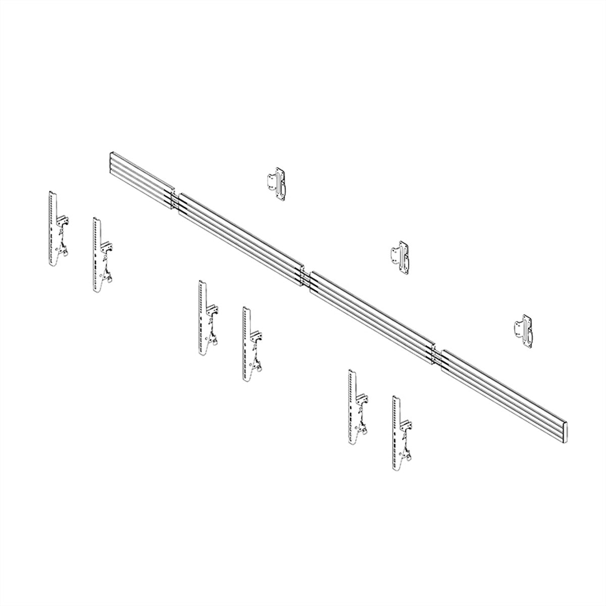 Hagor Wandhalterung – Neigbar – 46–65" – VESA 200×200–600×400 – bis 50 kg, für 3 Displays – CPSW3L