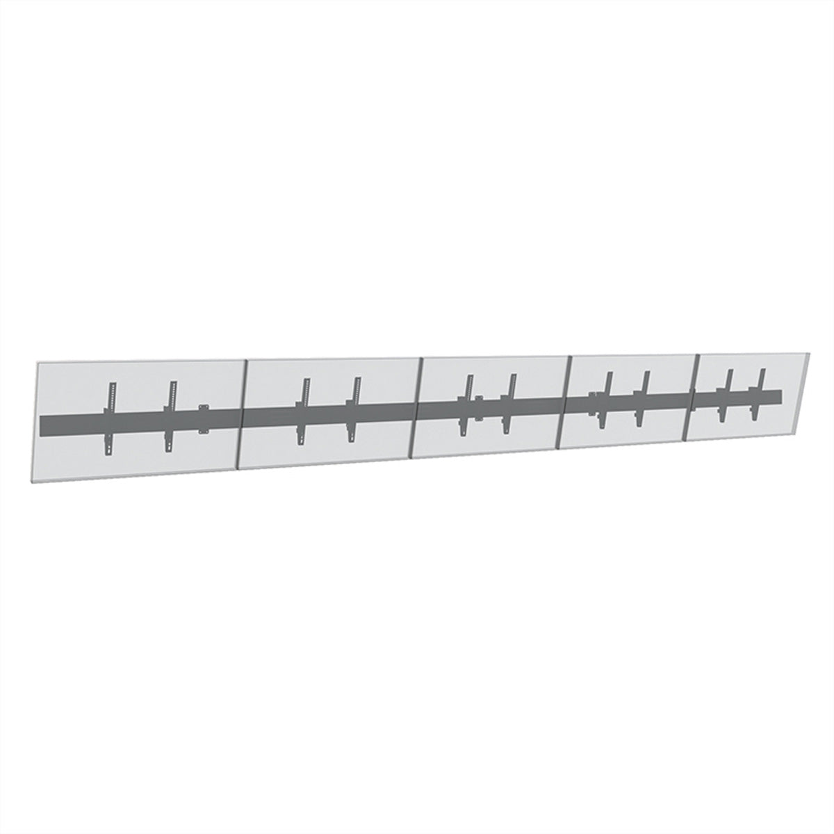 Hagor Videowand-Halterung – 46–65" – VESA 200×200–600×400 – bis 50 kg, für 5 Displays, neigbar – Schwarz