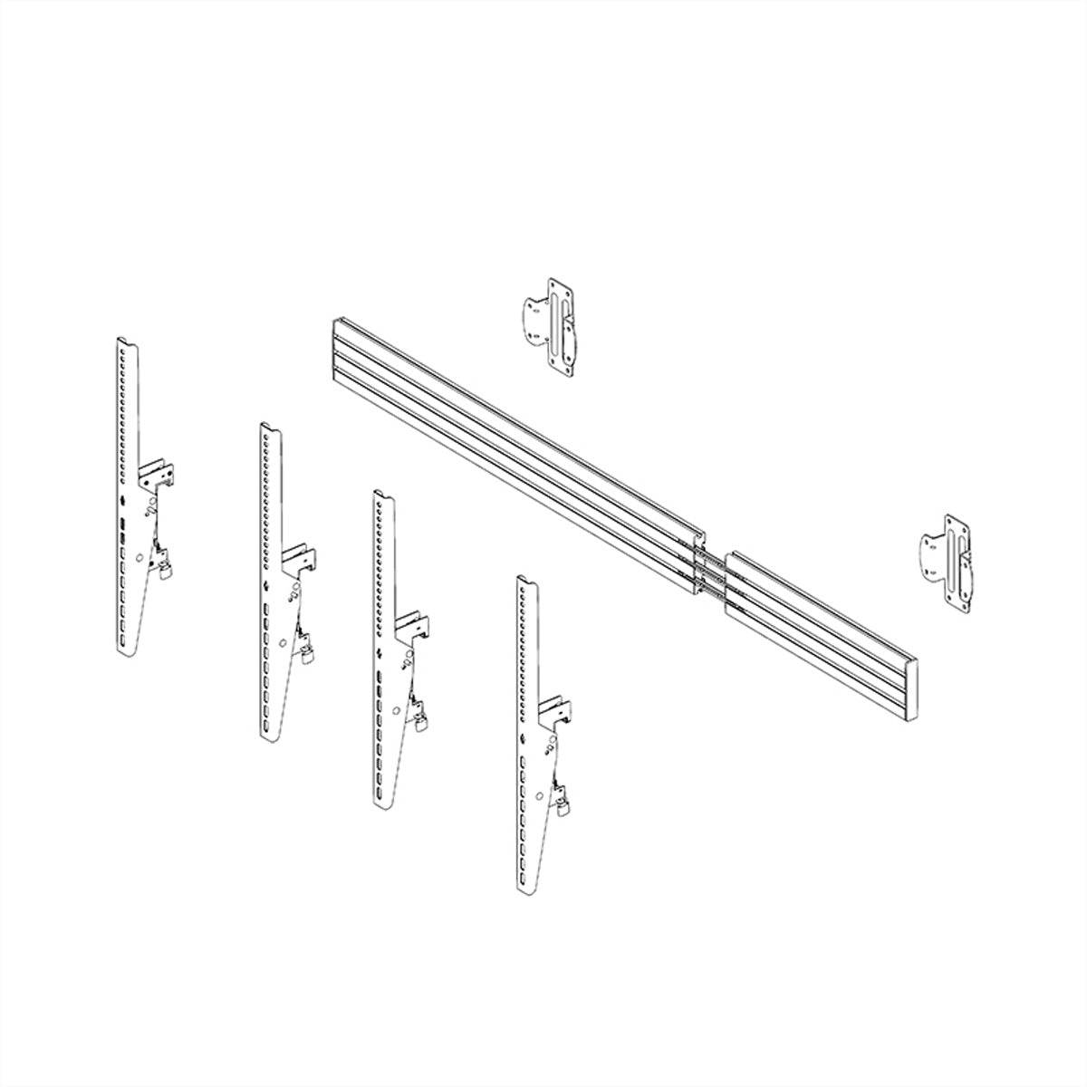 Hagor Wandhalterung – Neigbar – 46–65" – VESA 200×100–400×600 – bis 100 kg, für 2 Displays – CPS W2P