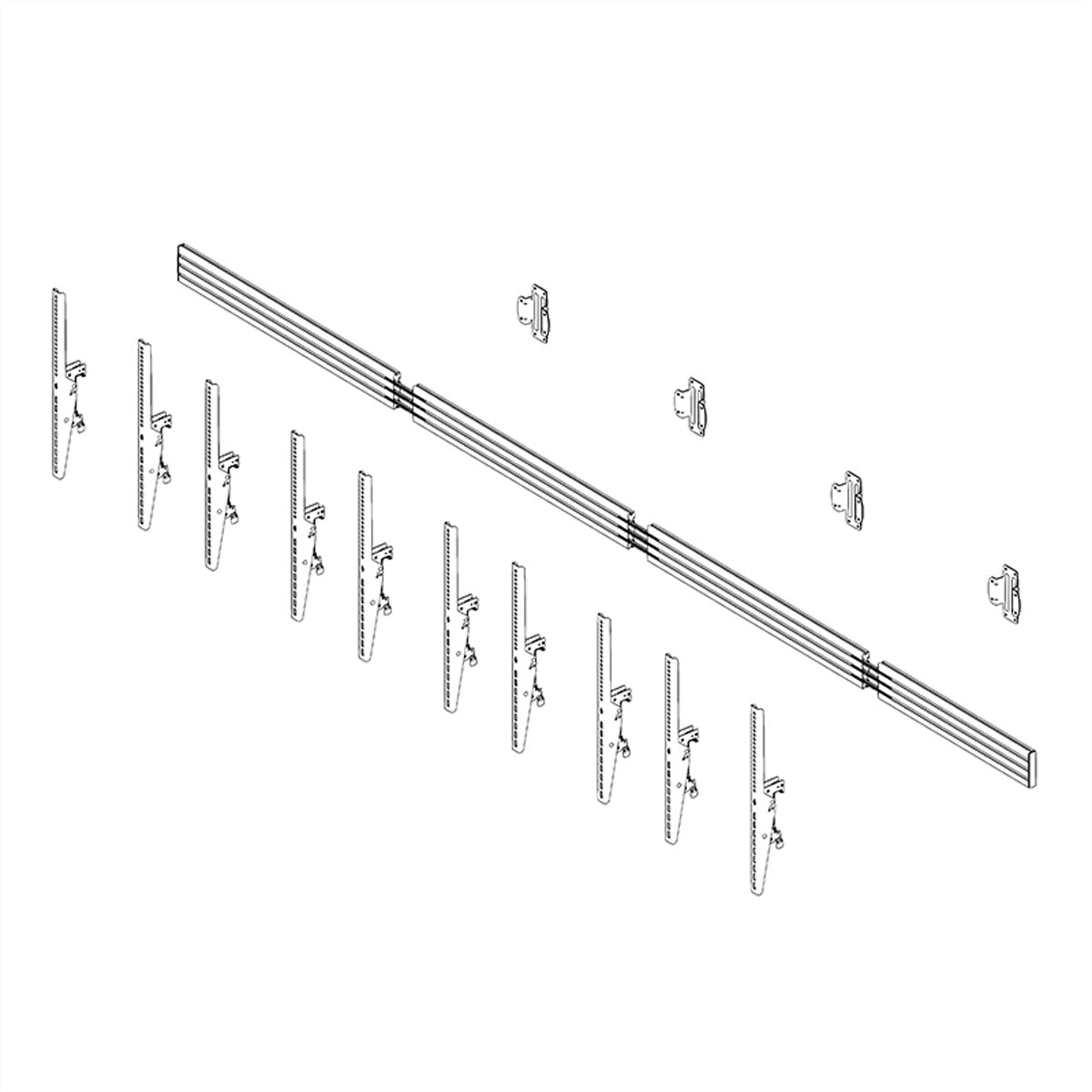 Hagor Wandhalterung – Neigbar – 46–65" – VESA 200×100–400×600 – bis 50 kg, für 5 Displays – CPS W5P