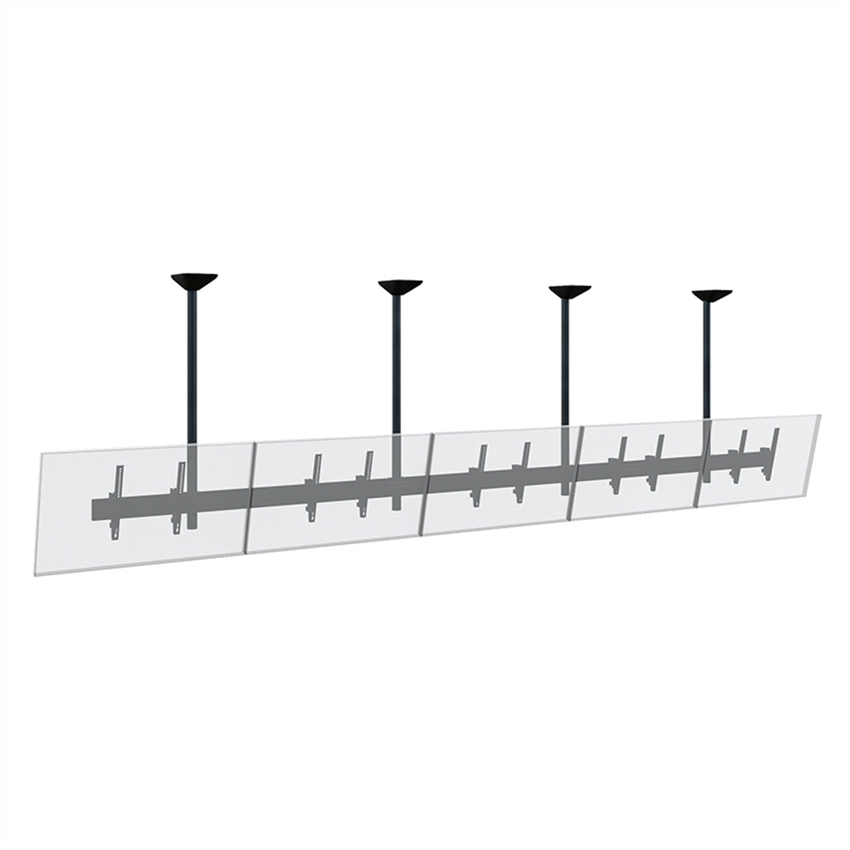 Hagor Deckenhalterung – 46–65″ – VESA 200×200–600×400 – bis 40 kg, für 5 Displays, neigbar – CPS D5L