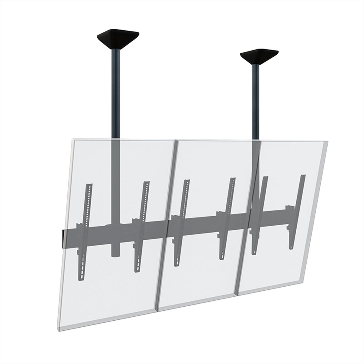 Hagor Deckenhalterung – neigbar – 46–65" – VESA 200×100–400×600 – bis 120 kg, für 3 Displays – CPS D3P