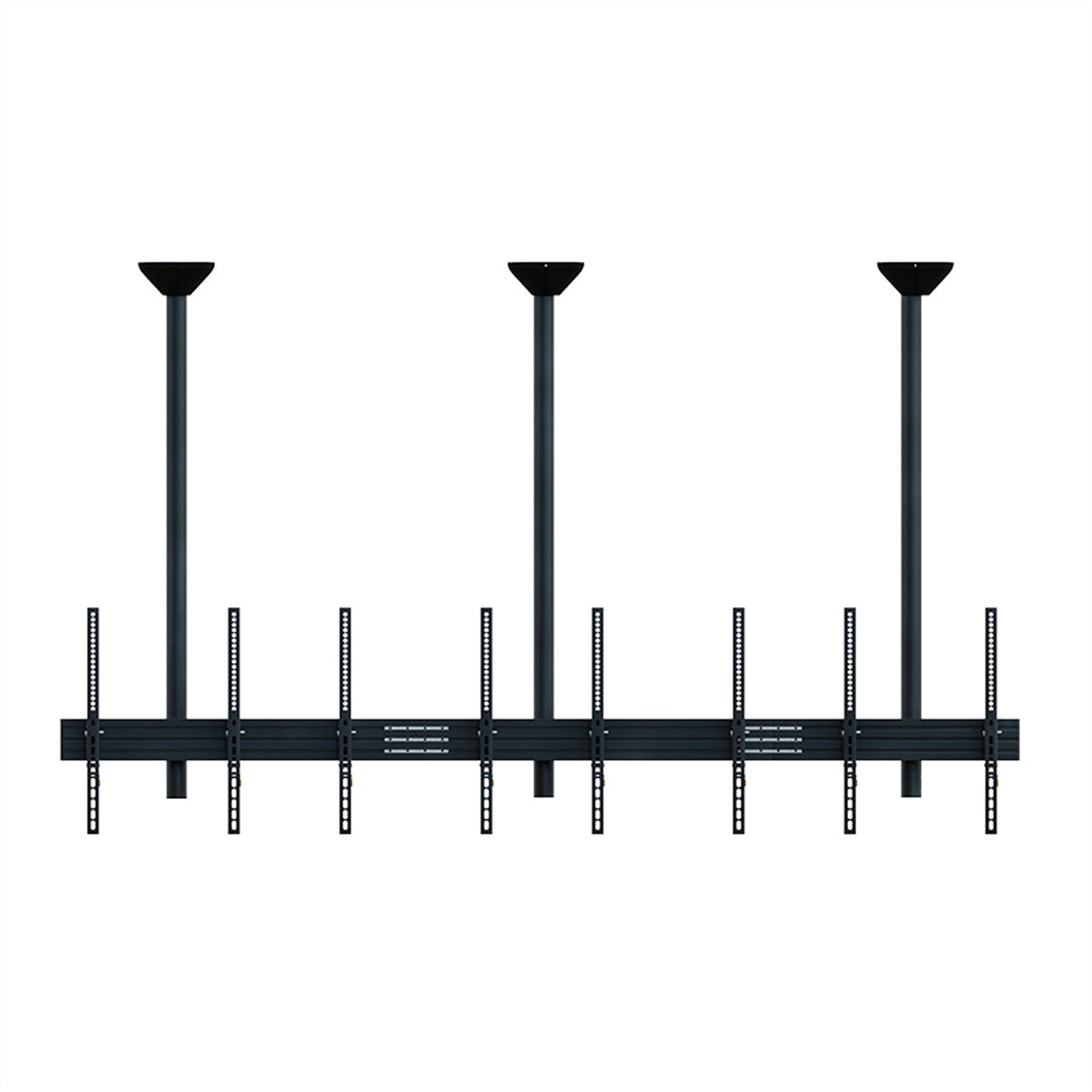 Hagor Deckenhalterung – 46–65" – VESA 200×100–400×600 – bis 160 kg, für 4 Displays, neigbar – Schwarz