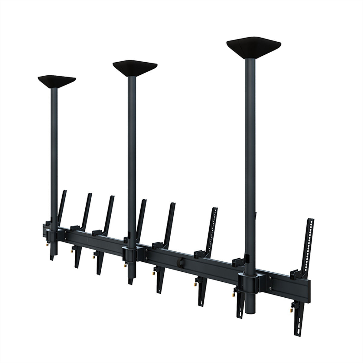 Hagor Deckenhalterung – 46–65" – VESA 200×100–400×600 – bis 160 kg, für 4 Displays, neigbar – Schwarz