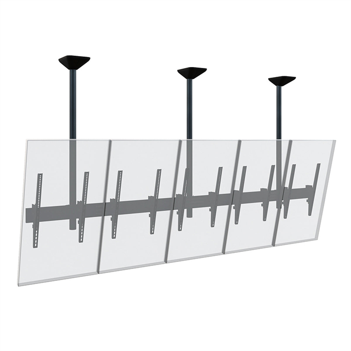 Hagor Deckenhalterung – 46–65" – VESA 400×600 – bis 200 kg, für 5 Displays, neigbar – CPS D5P