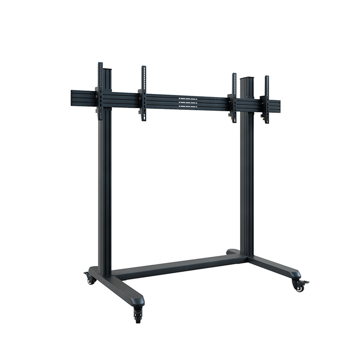 Hagor TV-Wagen – 55–65" – VESA 75×75–800×400 – bis 80 kg, Höhenverstellbar, mit Rollen, für 2 Displays