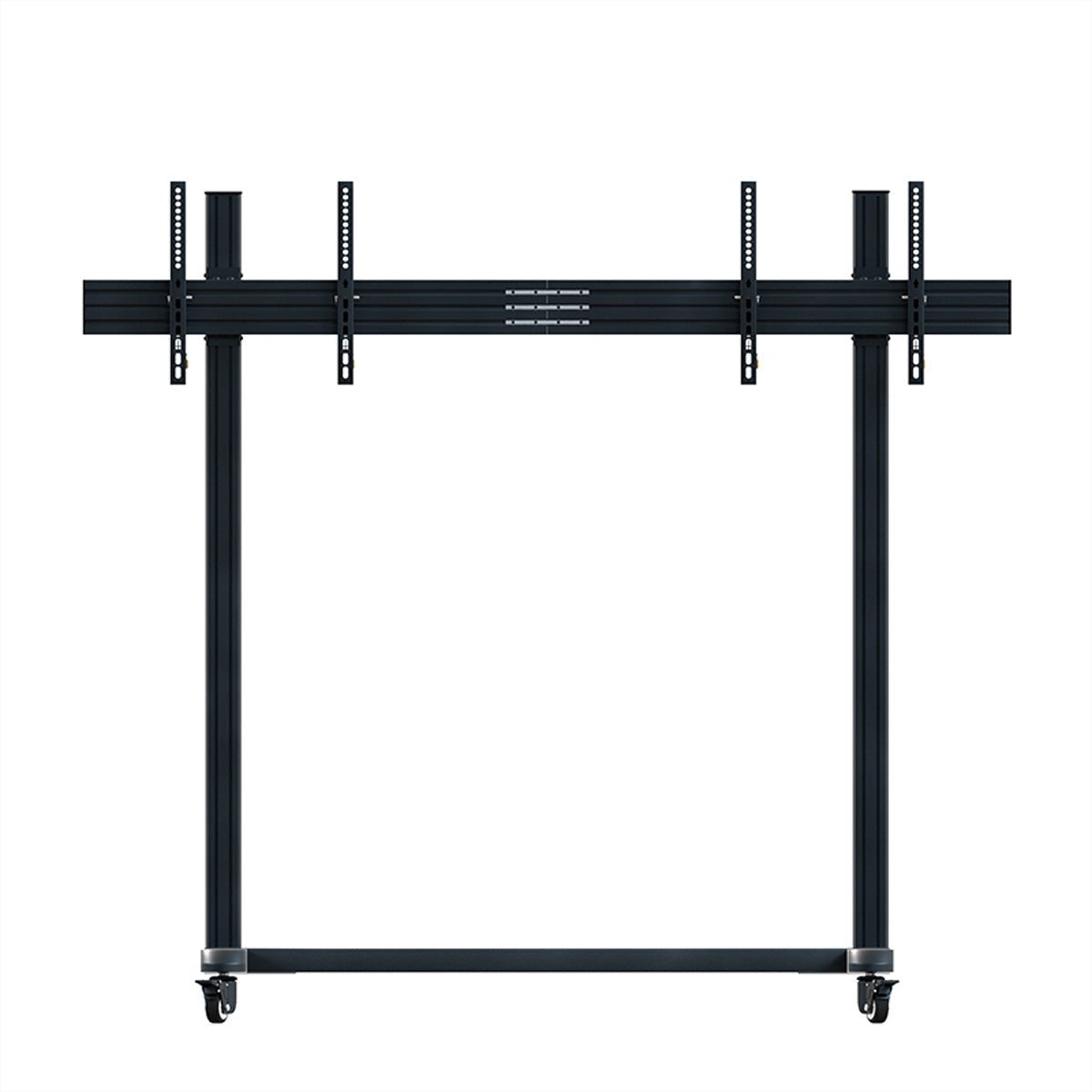 Hagor TV-Wagen – 55–65" – VESA 75×75–800×400 – bis 80 kg, Höhenverstellbar, mit Rollen, für 2 Displays