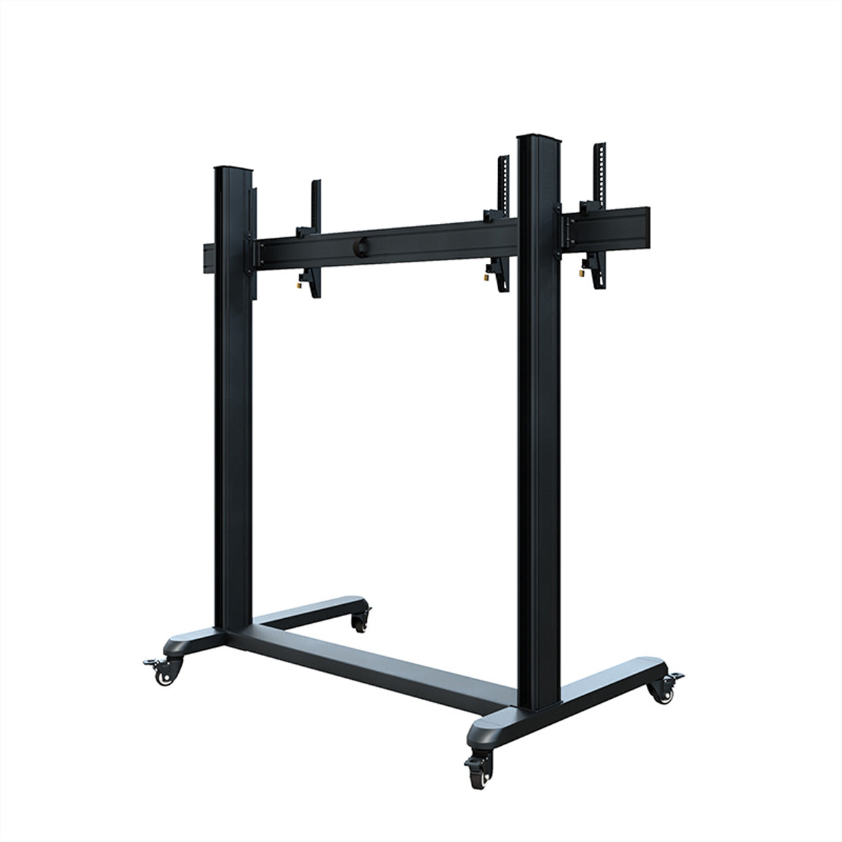 Hagor TV-Wagen – 55–65" – VESA 75×75–800×400 – bis 80 kg, Höhenverstellbar, mit Rollen, für 2 Displays