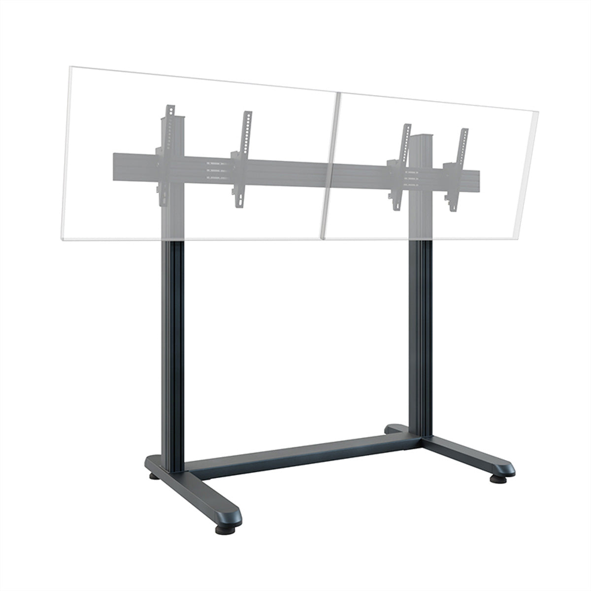 Hagor Bodenständer – 55–65" – VESA 200×100–800×400 – bis 50 kg, für 2 Displays, Höhenverstellbar