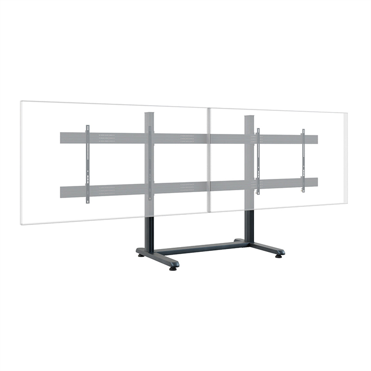 Hagor TV-Wagen – 75–86″ – VESA 400×400–900×800 – bis 75 kg, für 2 Displays, mit Rollen – CPS Floorstand