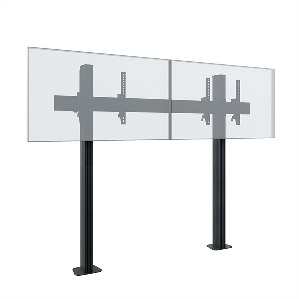 Hagor Bodenständer – 55–65" – VESA 800×400 – bis 50 kg, für 2 Displays – Schwarz
