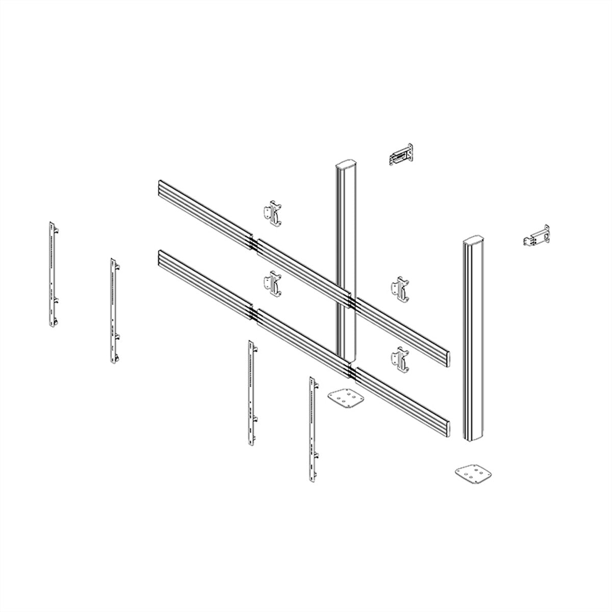 Hagor Wandlift (bodenstehend) – 75–86" – VESA 400×400–800×900 – bis 140 kg, für 2 Displays, für 75–86" – CPS