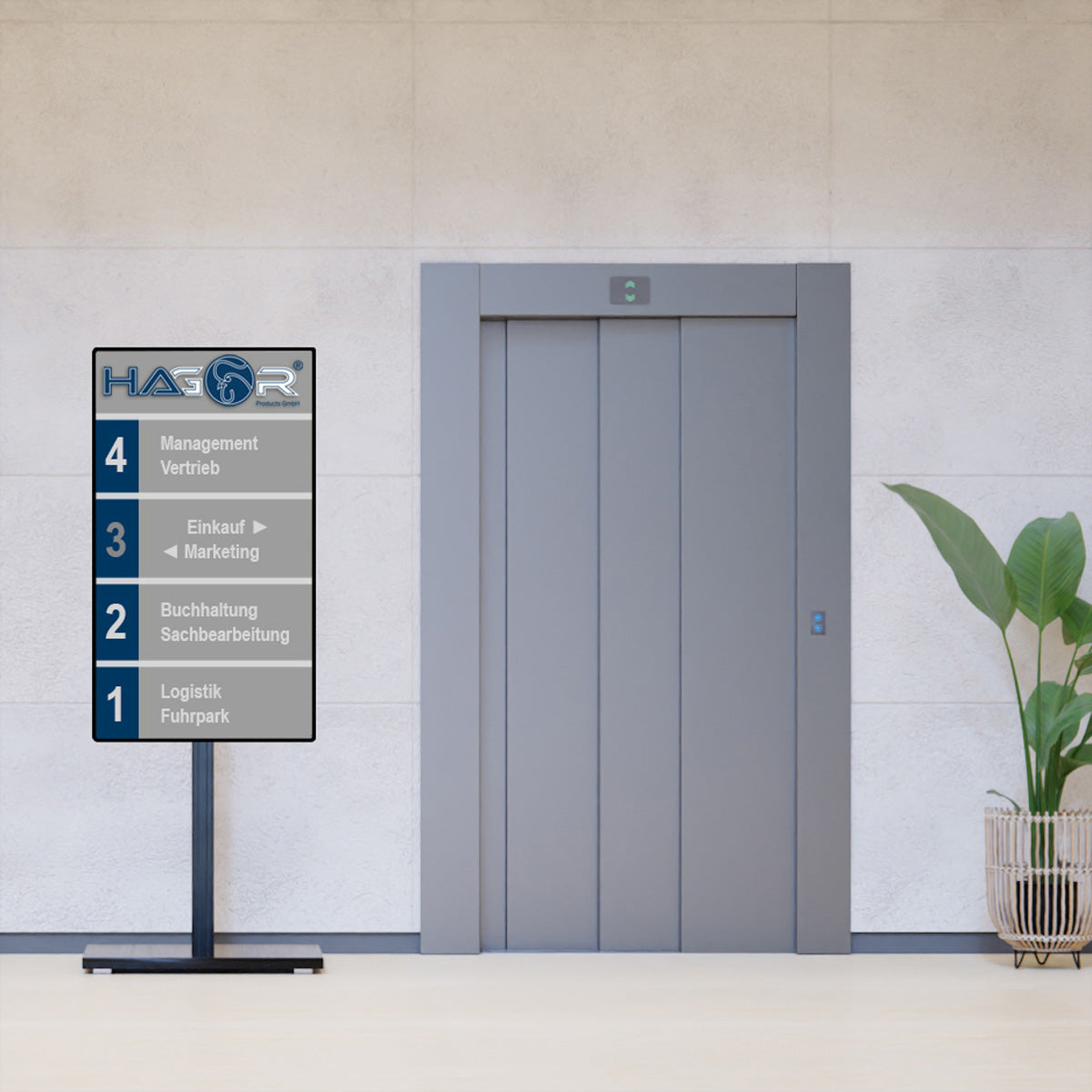 Hagor Bodenständer – 46–65" – VESA 100×100–400×400 – bis 40 kg, Höhenverstellbar – CPS Elia 160