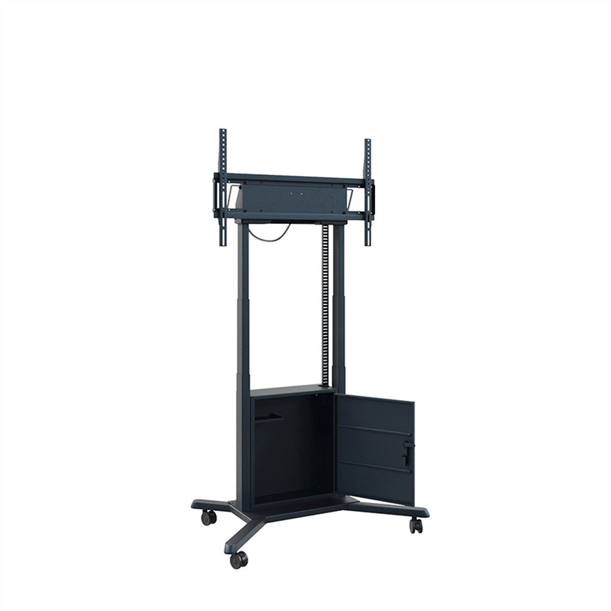 Hagor TV-Wagen – 55–86" – VESA 200×200–900×600 – bis 120 kg, Motorisiert, mit Rollen – Schwarz