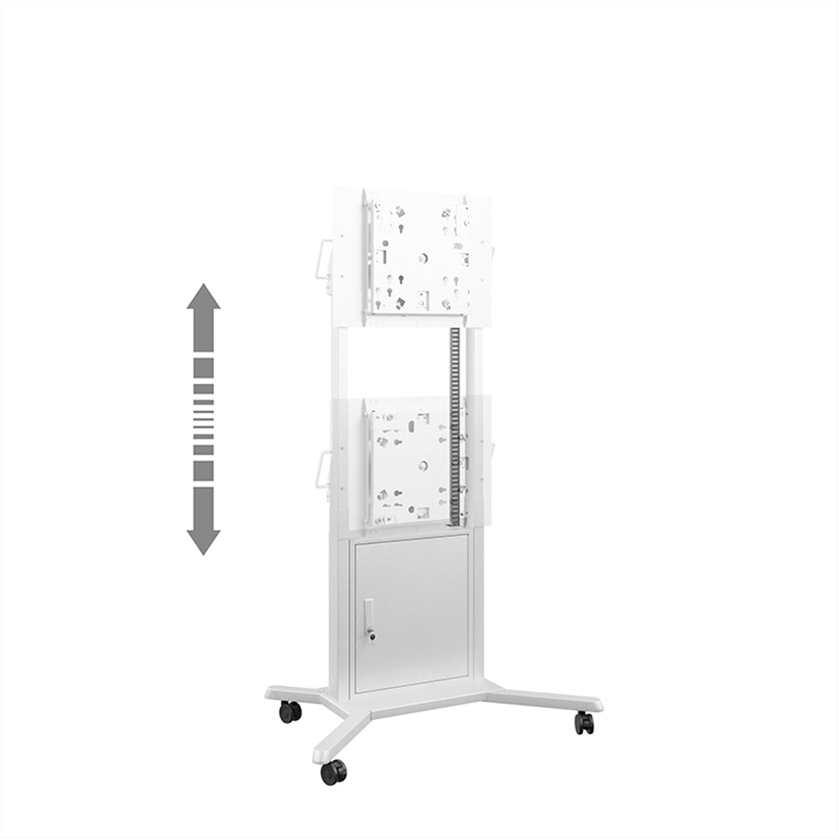 Hagor TV-Wagen – 55" – VESA 200×200–400×400 – bis 45 kg, motorisiert, mit Rollen, für Samsung WM55H und WM55R