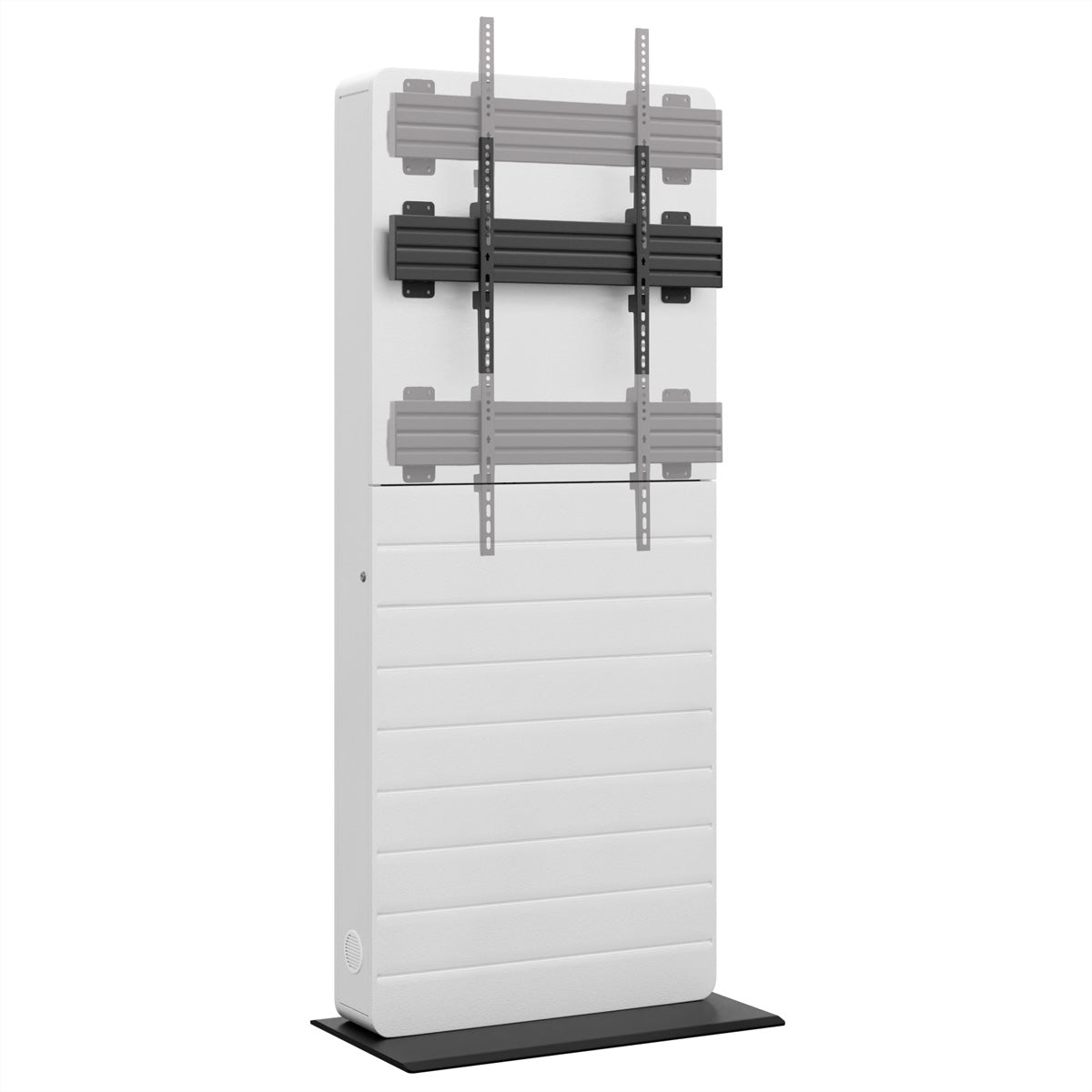 Hagor Digital-Signage-Stand für 55–65" Displays, VESA 600×400 – abschliessbar – schwarz/weiss – CON-Line FS