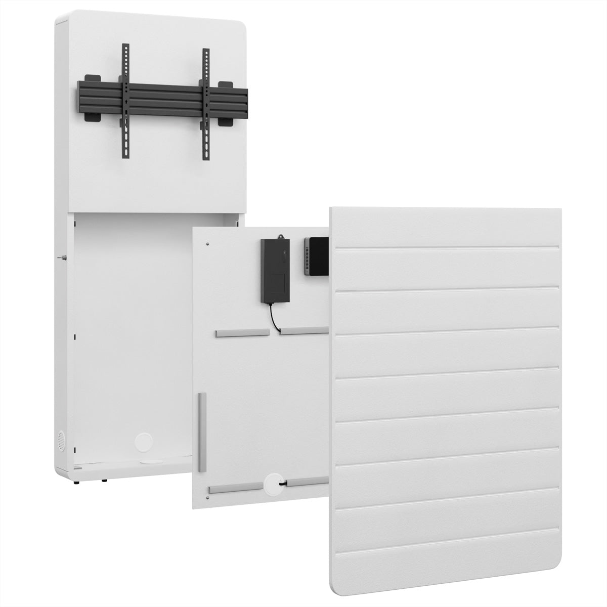 Hagor Wandlift (bodenstehend) – 55–65" – VESA 600×400 – bis 50 kg, Diebstahlsicherung – Weiss