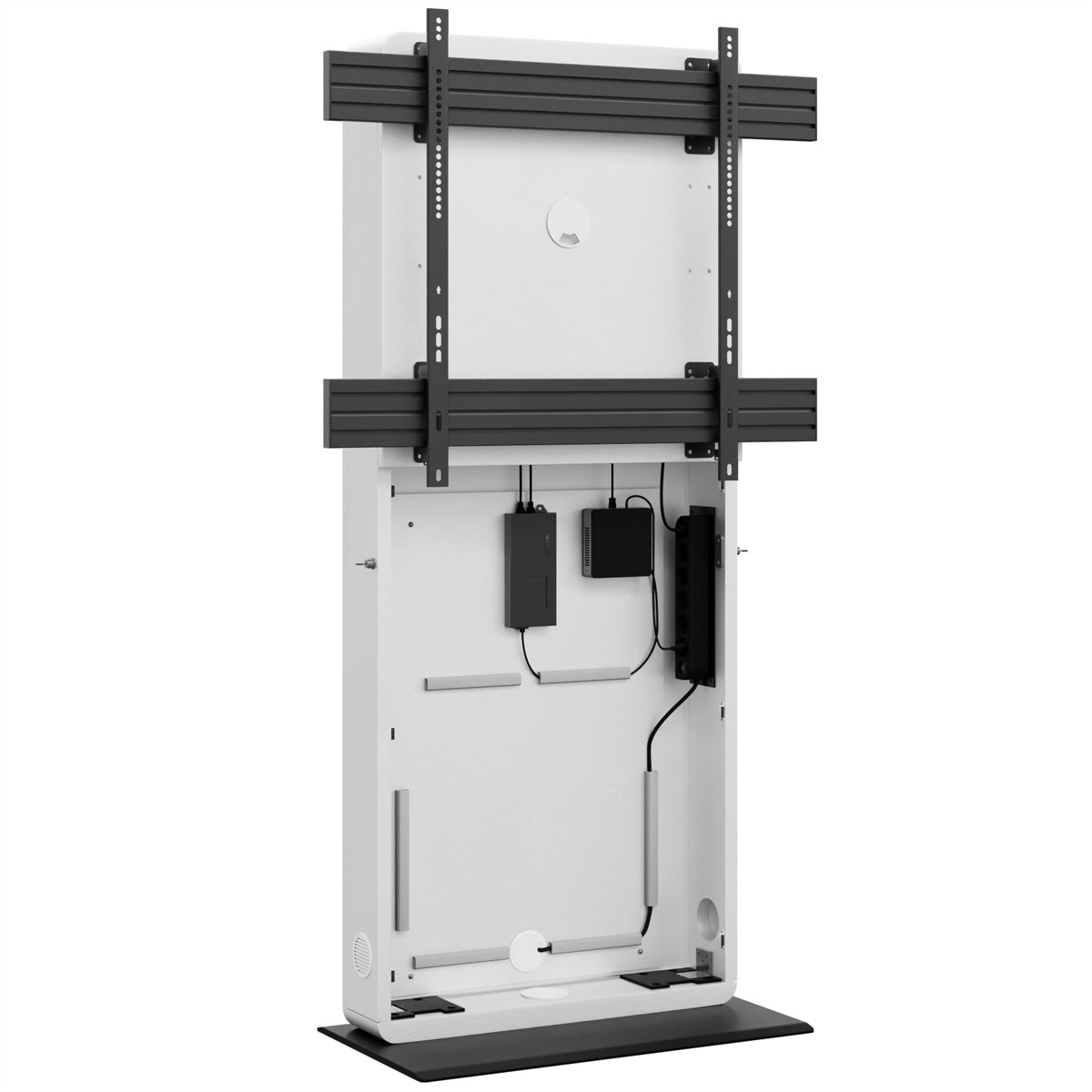 Hagor Digital-Signage-Stand für 75–86" Displays – VESA 900×800, abschliessbar – schwarz/weiss – CON-Line FS