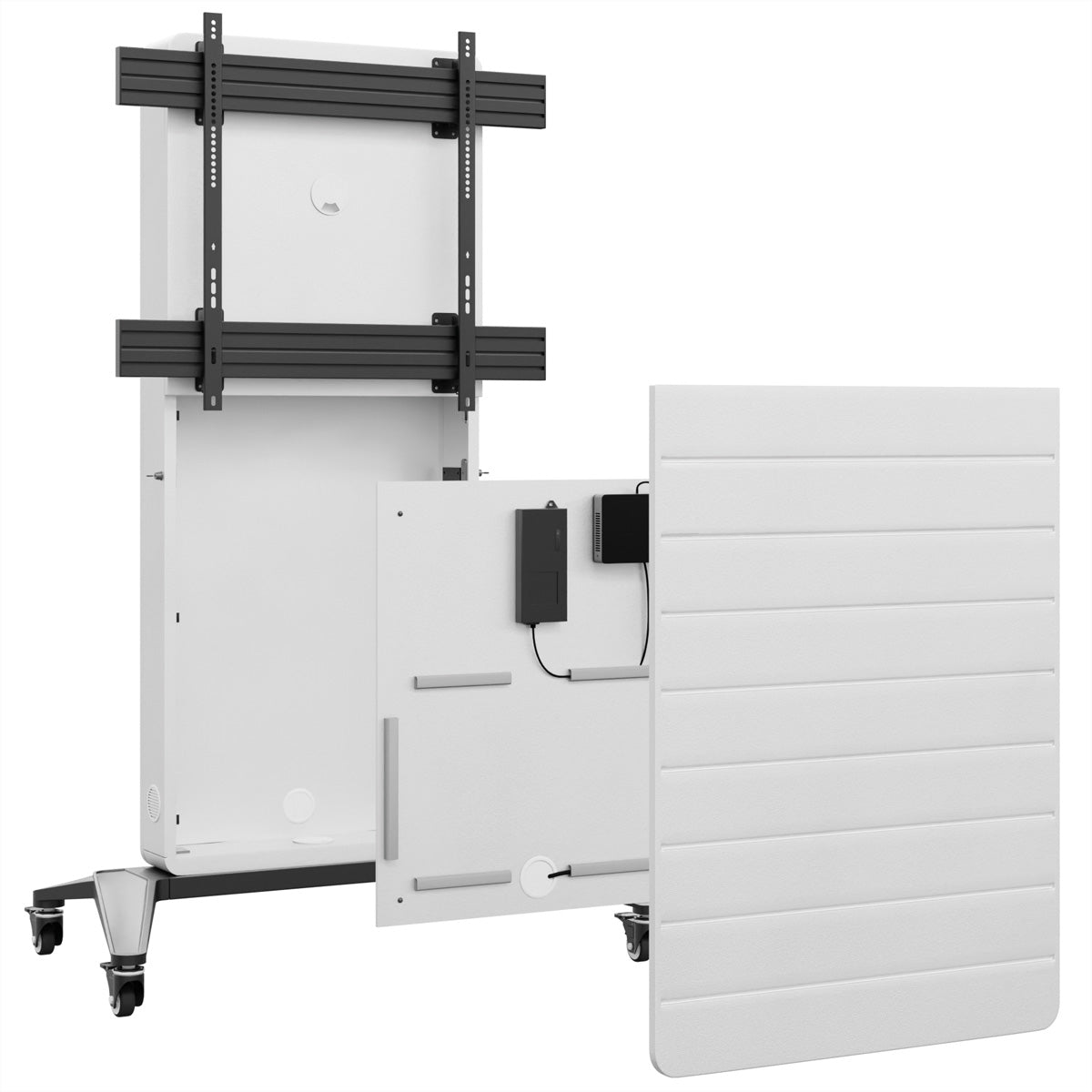 Hagor TV-Wagen – 75–86" – VESA 900×800 – bis 50 kg, mit Rollen, Diebstahlsicherung – CON-Line M, Schwarz