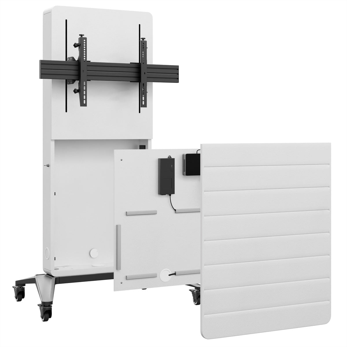 Hagor TV-Wagen – 55–75" – VESA 800×400 – bis 50 kg, Motorisiert, mit Rollen – CON-Line M Lift
