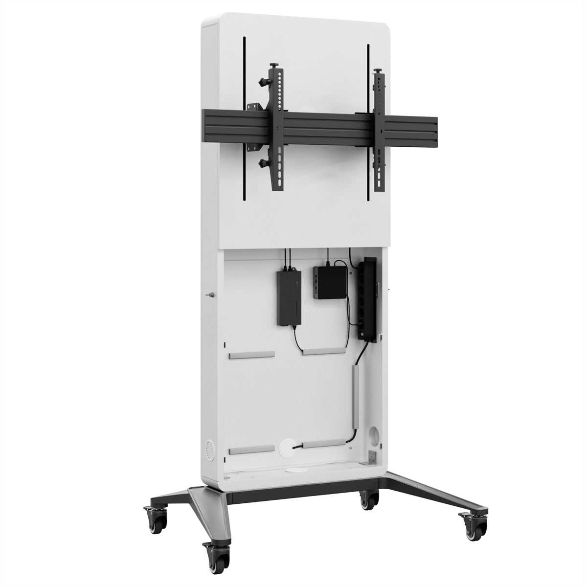 Hagor TV-Wagen – 55–75" – VESA 800×400 – bis 50 kg, Motorisiert, mit Rollen – CON-Line M Lift