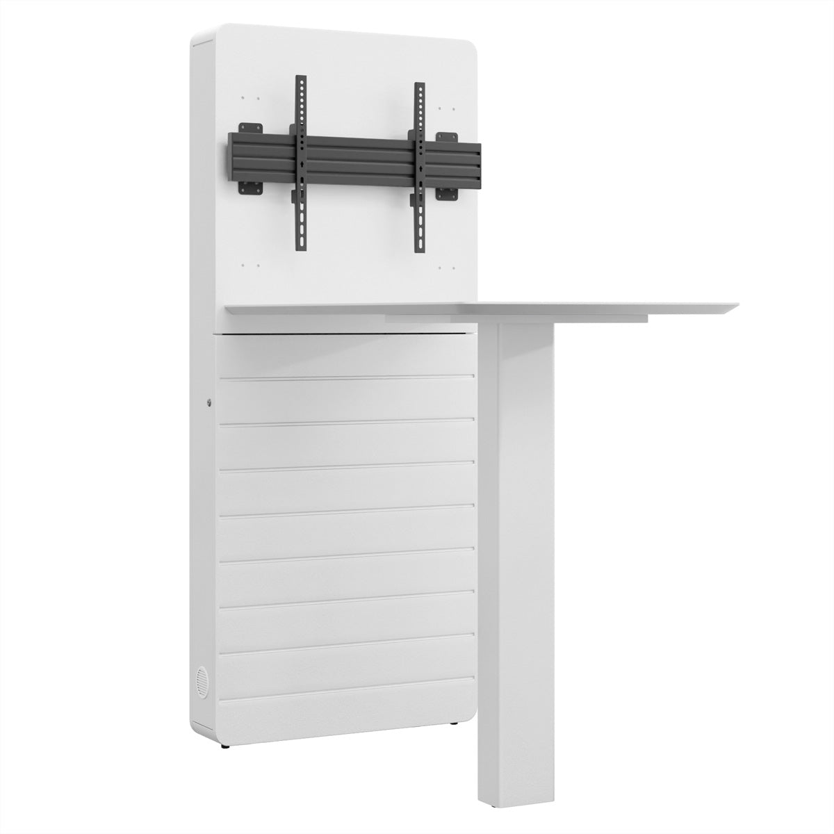 Hagor Bodenständer – 32–55" – VESA 600×400 – bis 50 kg, Diebstahlsicherung – Weiss