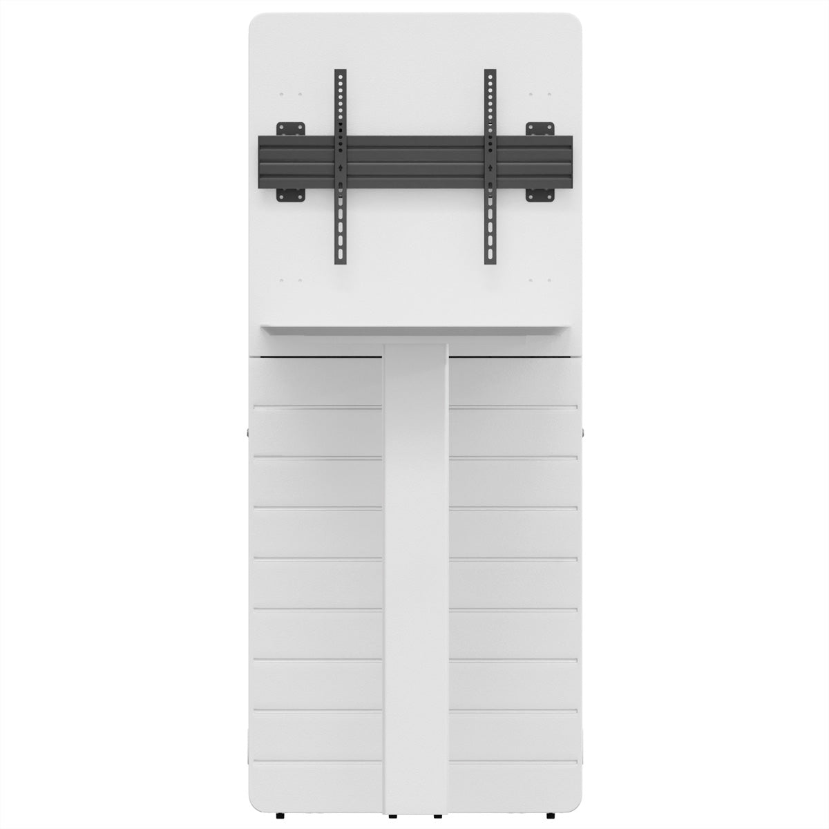 Hagor Bodenständer – 32–55" – VESA 600×400 – bis 50 kg, Diebstahlsicherung – Weiss