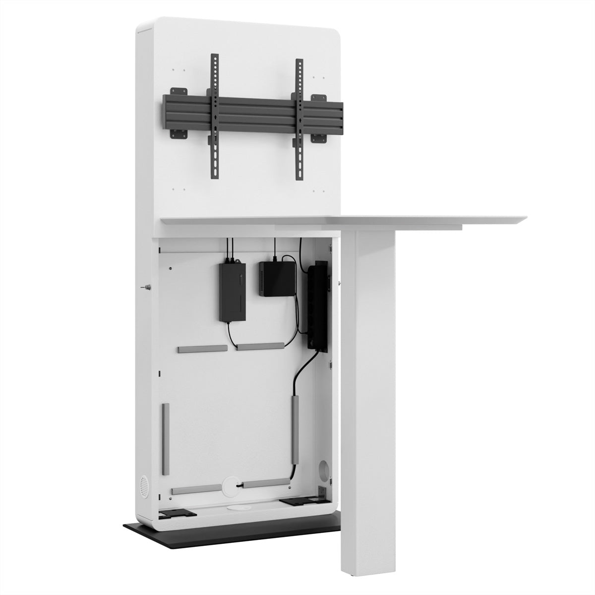 Hagor Bodenständer – 32–55" – VESA 600×400 – bis 50 kg, Diebstahlsicherung – CON-Line FS Table