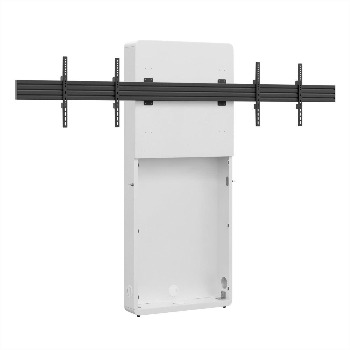 Hagor Wandlift (bodenstehend) – 55–65" – VESA 600×400 – bis 70 kg, für 2 Displays, Diebstahlsicherung – Weiss
