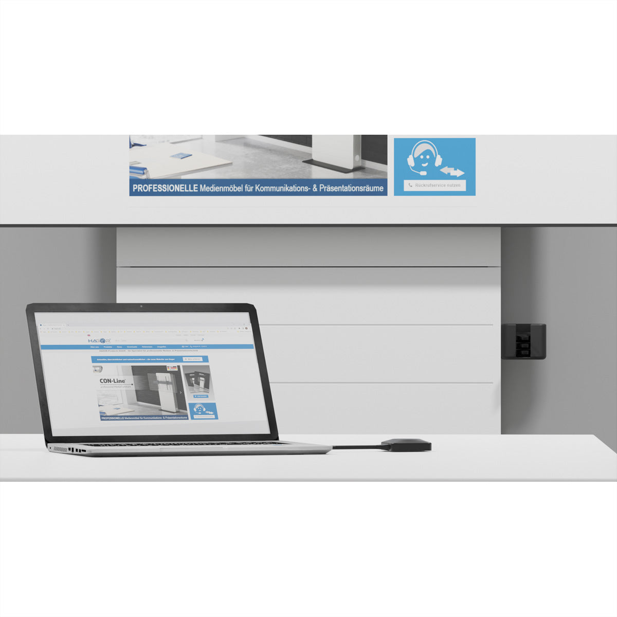 Hagor CON-Line – Donglehalterung, Wand, Kunststoff, Schwarz, für CON-Line Medienstelen