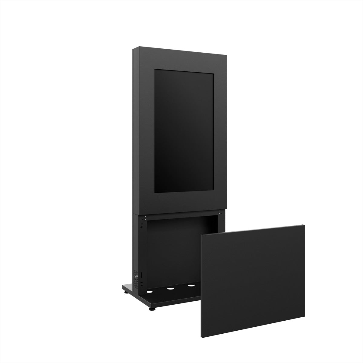 Hagor Bodenständer – bis 46" – für 2 Displays, Diebstahlsicherung – Anthrazitgrau