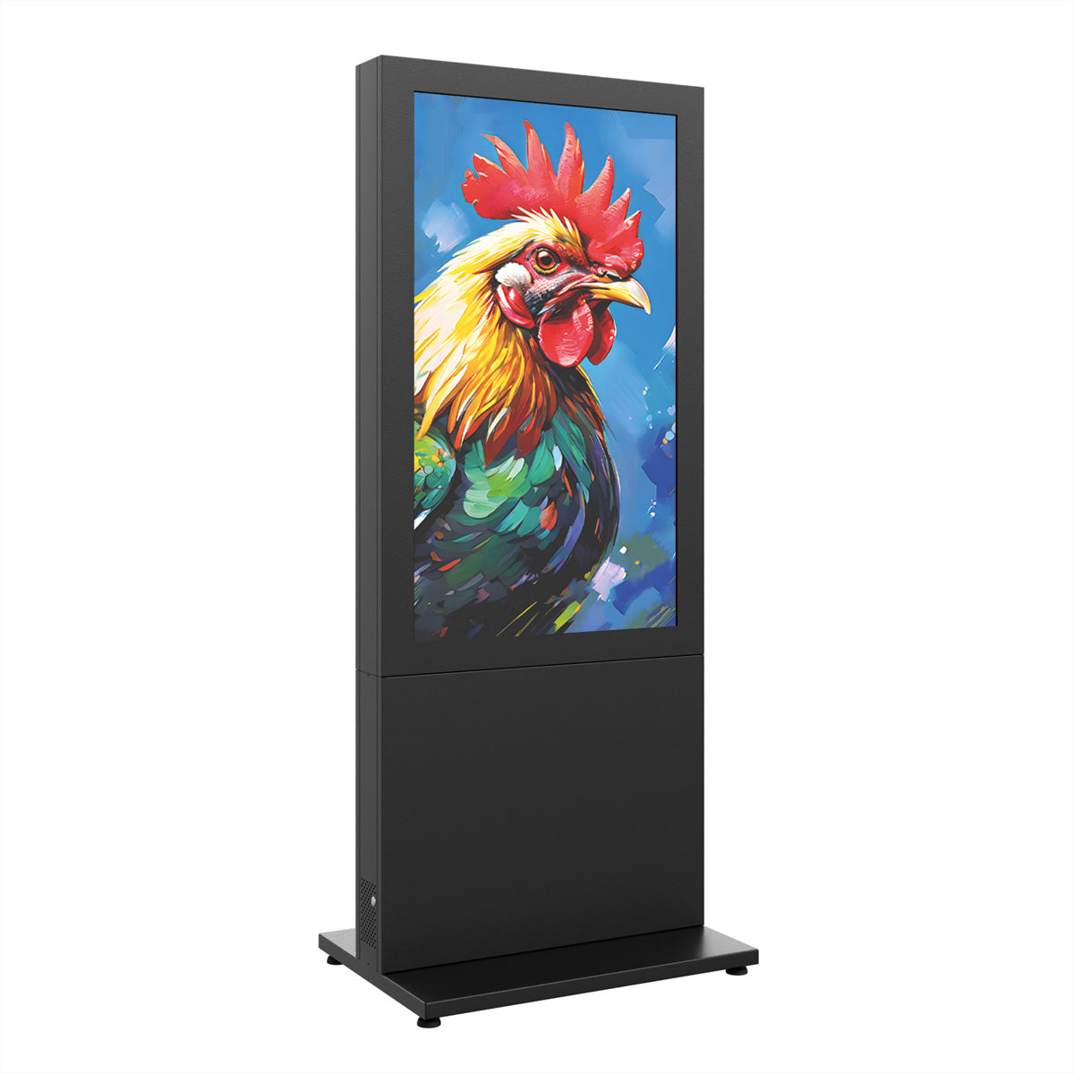 Hagor Digital-Signage-Stand für 55" Displays – abschliessbar, Belüftung – RAL 7016 – HP Kiosk 55" FS