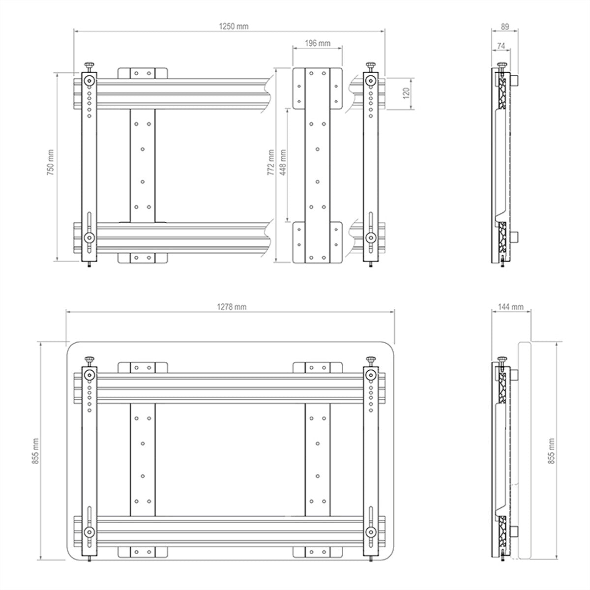 Hagor Wandhalterung – Fix – 55" – bis 50 kg, displayspezifisch, für Cisco Webex Board Pro 55 – Schwarz
