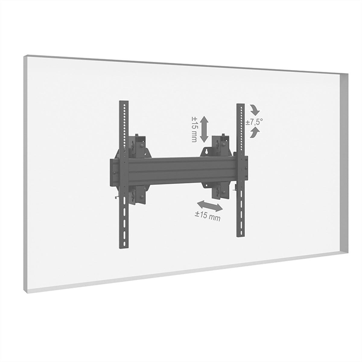 Hagor Wandhalterung – Neigbar – 55–75" – VESA 200×200–600×600 – bis 150 kg, Höhenverstellbar – WH Synchron HD