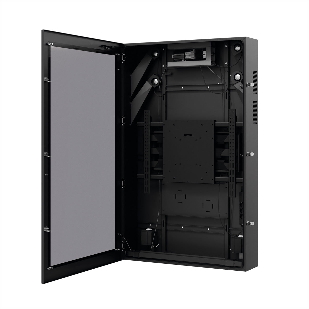 Hagor Outdoorgehäuse Portrait für 65" Displays, IP65, entspiegeltes Sicherheitsglas, VESA-Halterung, Schwarz
