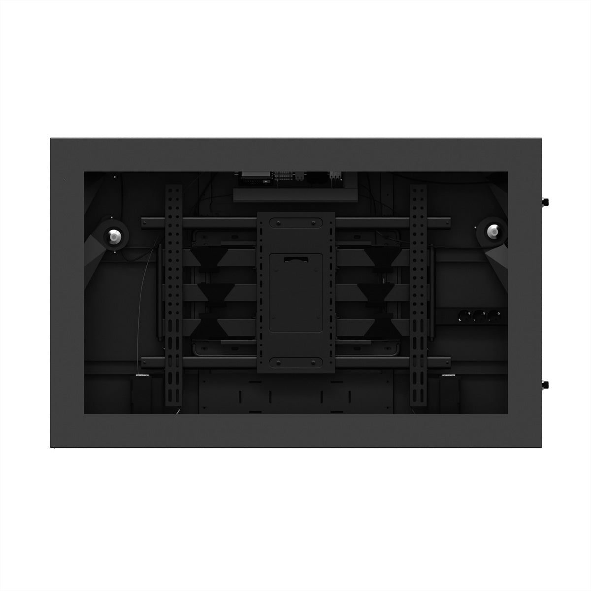 Hagor SOPW 55" – Outdoorgehäuse (Querformat), IP65, mit Klimasystem, abschliessbar, für 55" Displays, Schwarz