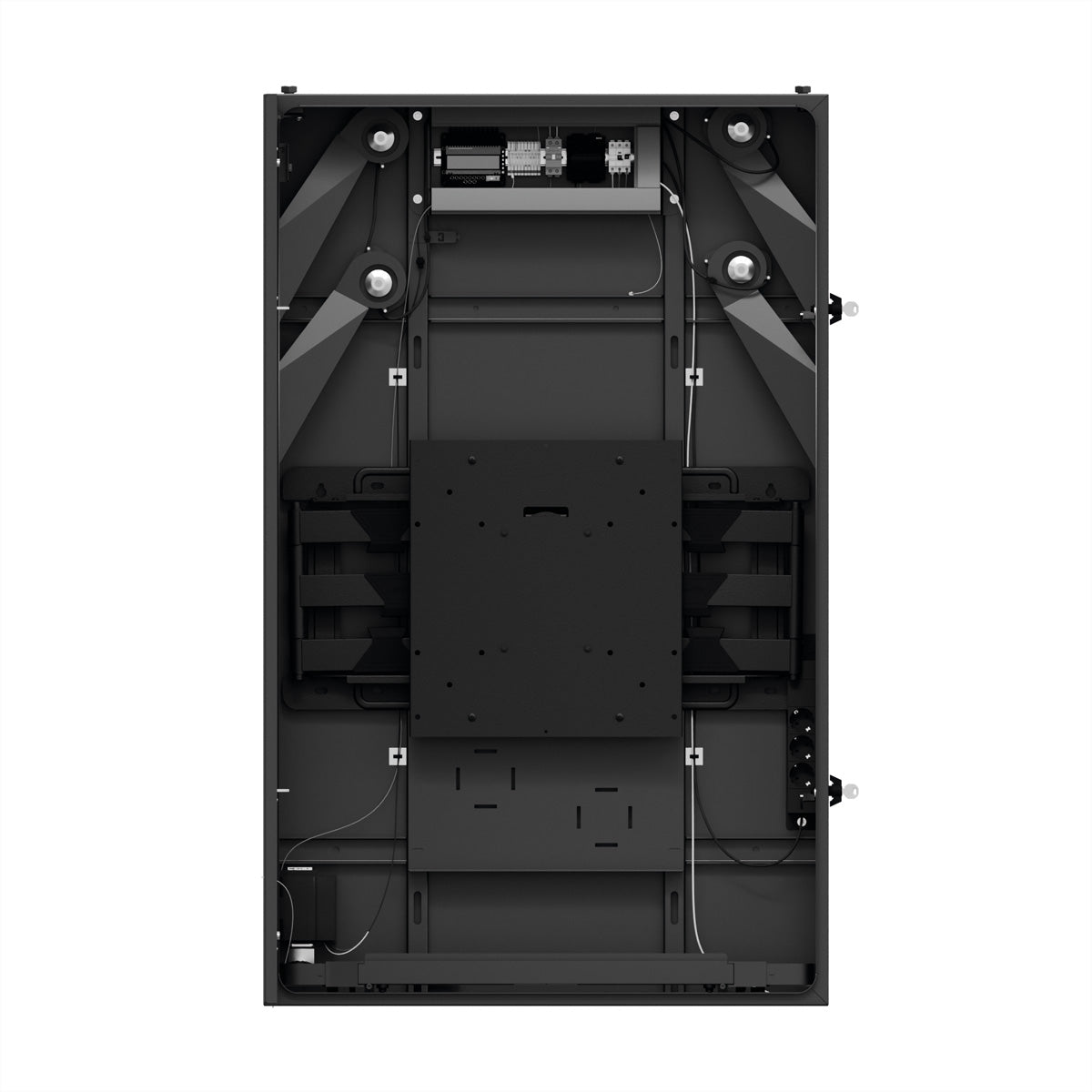 Hagor SOPW 55" Portrait – Outdoorgehäuse, IP65, 6,4 mm Sicherheitsglas, Klima, für 55" (Hochformat)