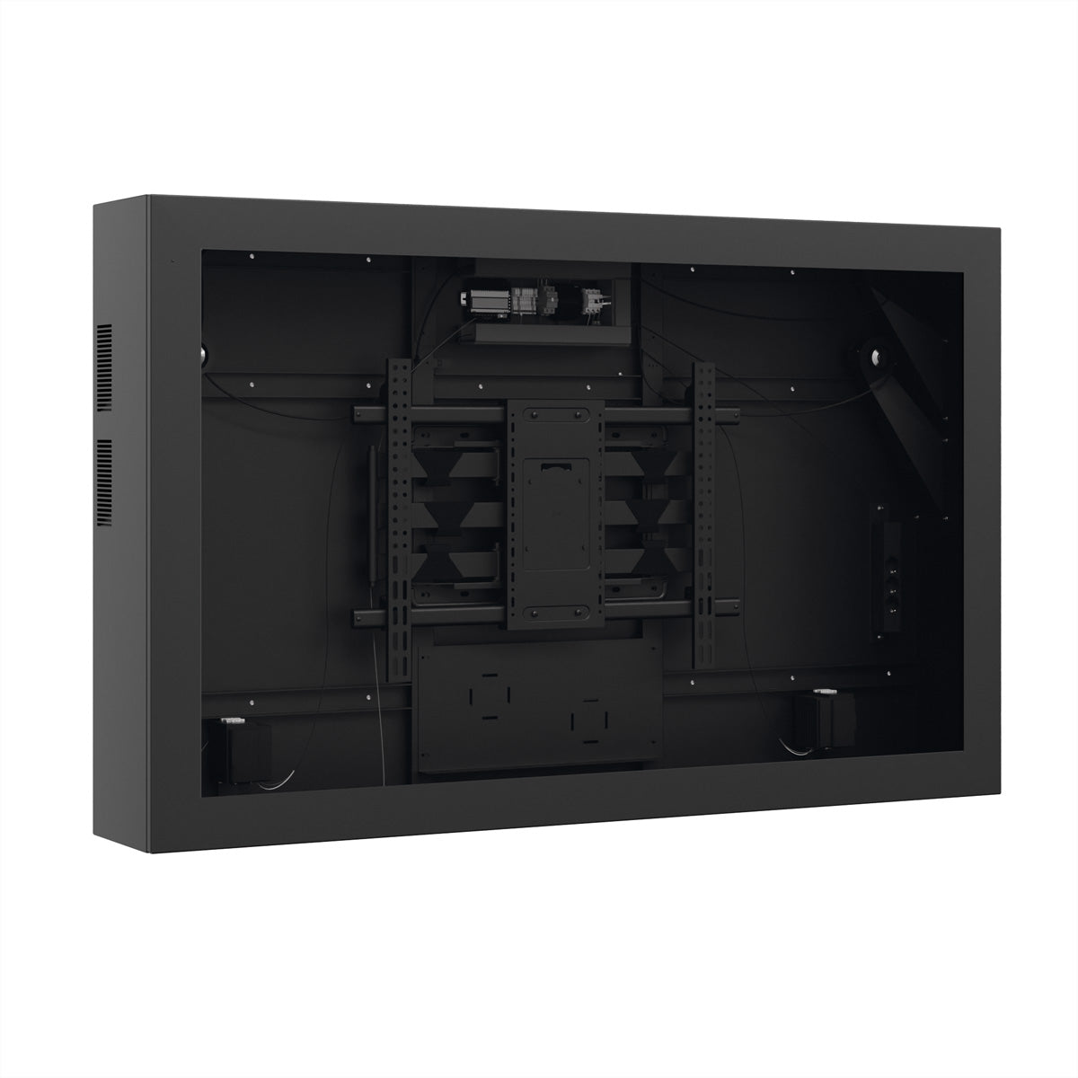 Hagor SOPW Display-Gehäuse – IP65 Frontschutz, 6,4 mm VSG-Sicherheitsglas – für 75" Displays – Schwarz